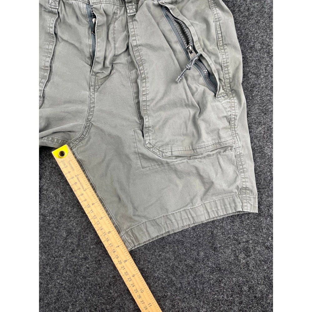 Y2K Abercrombie & Fitch Cargo Shorts Mens 30 Gray Green Utility Zip Pocket - Picture 7 of 8